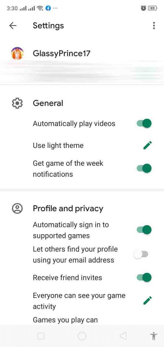 ضبط google play games