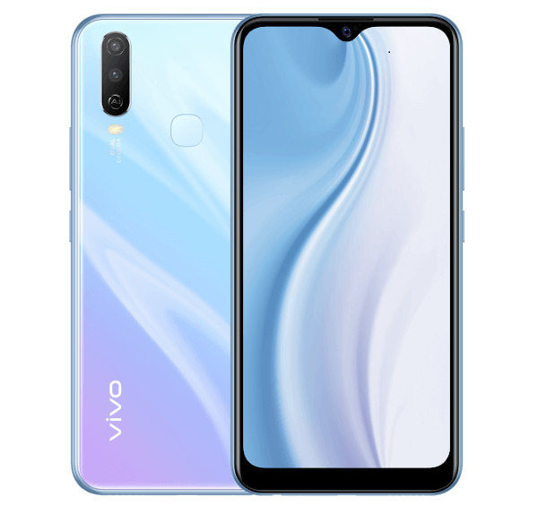 Vivo Y3s باللون الأزرق الفاتح